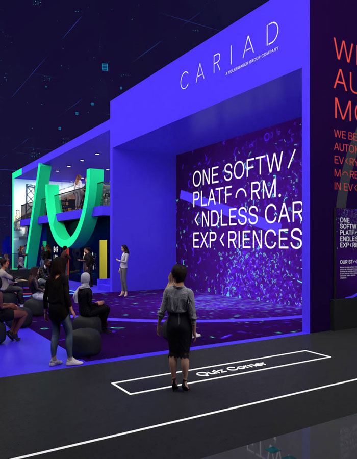 Example screenshot of the CARIAD Digital Booth at IAA 2021